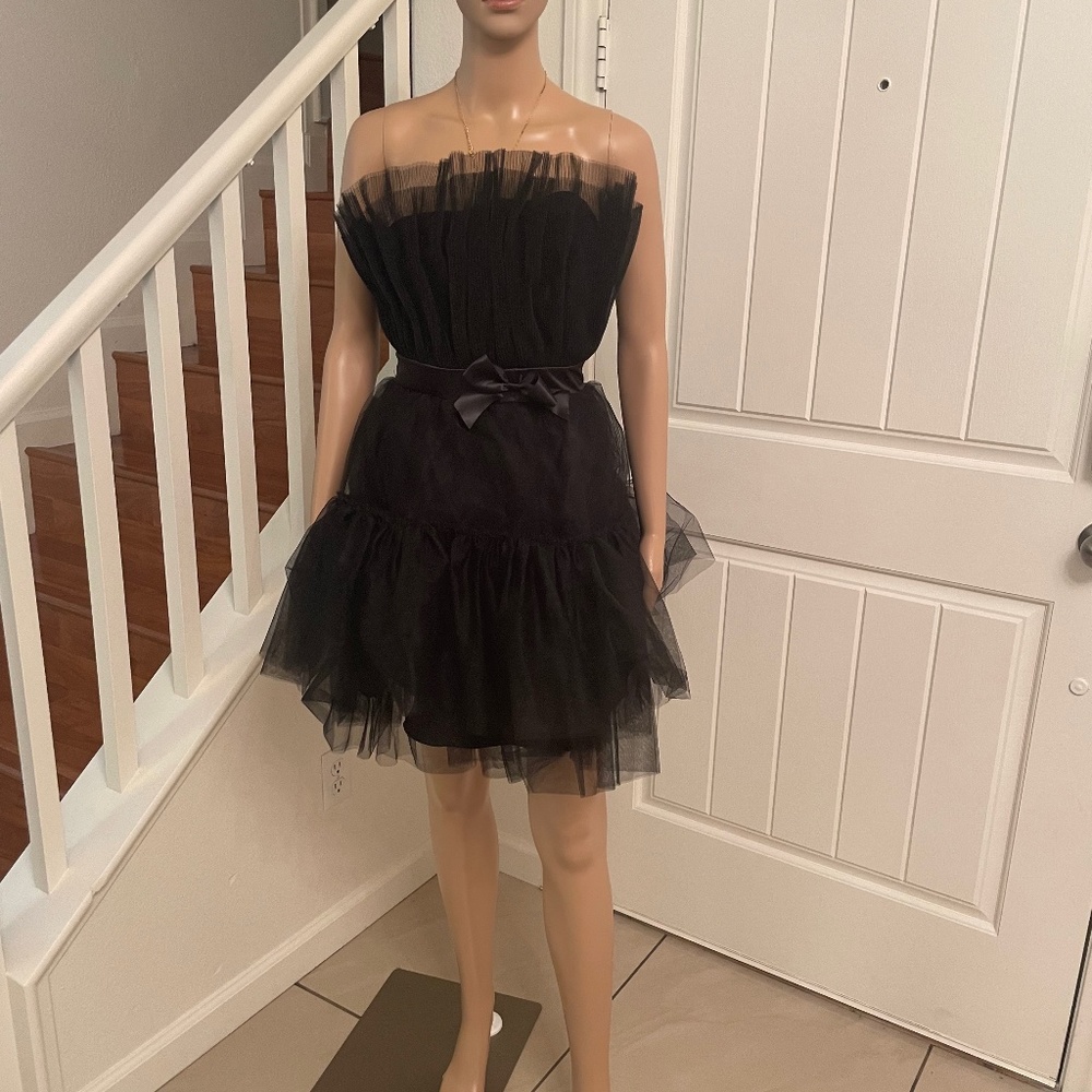 Black Tulle Mini Dress
